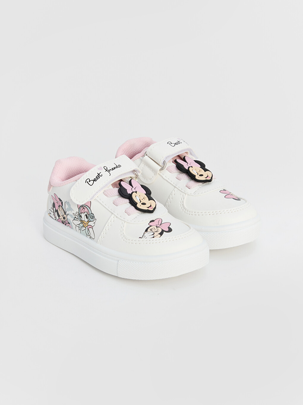 Beyaz Minnie Mouse Baskılı Kız Çocuk Spor Ayakkabı