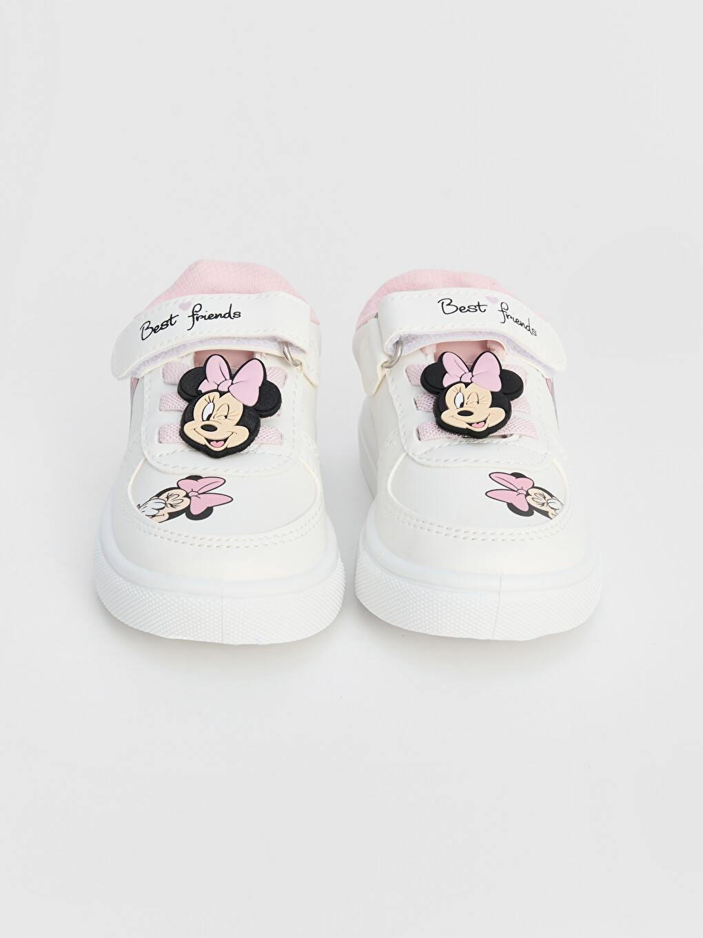 Beyaz Minnie Mouse Baskılı Kız Çocuk Spor Ayakkabı-1