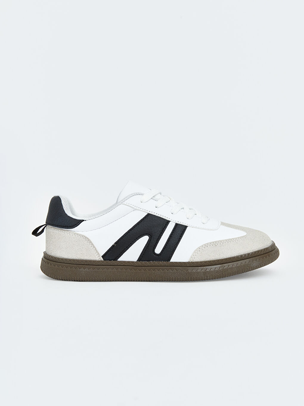 Beyaz Bağcıklı ve Süet Detaylı Kız Çocuk Spor Ayakkabı-1