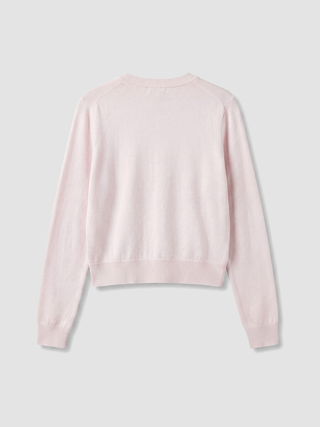 Pembe Bisiklet Yaka Kadın Triko Hırka-6