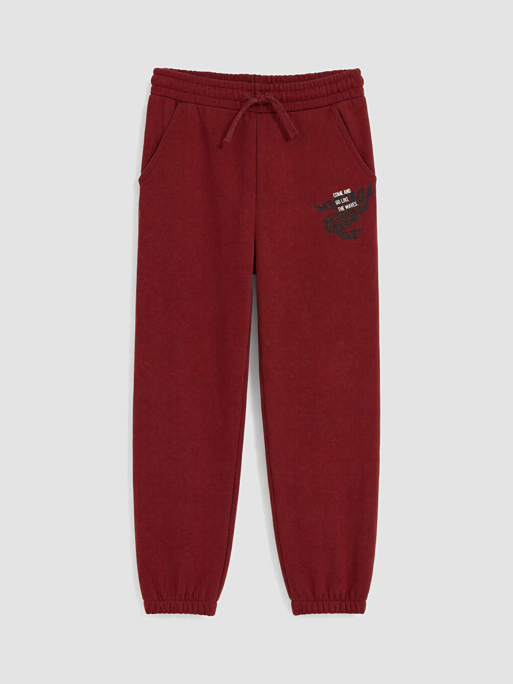 Bordo Erkek Çocuk Jogger Eşofman Altı