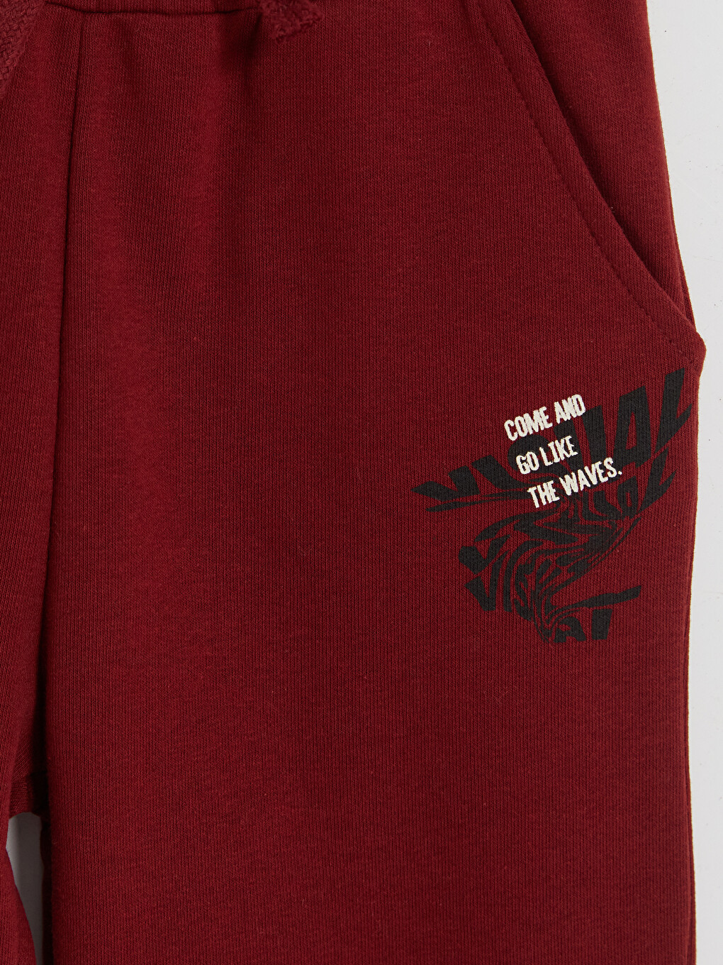 Bordo Erkek Çocuk Jogger Eşofman Altı-1