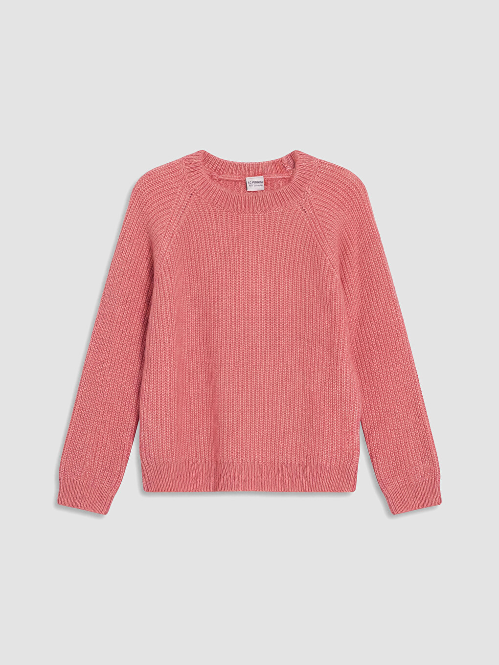 Pembe Bisiklet Yaka Kız Çocuk Triko Kazak