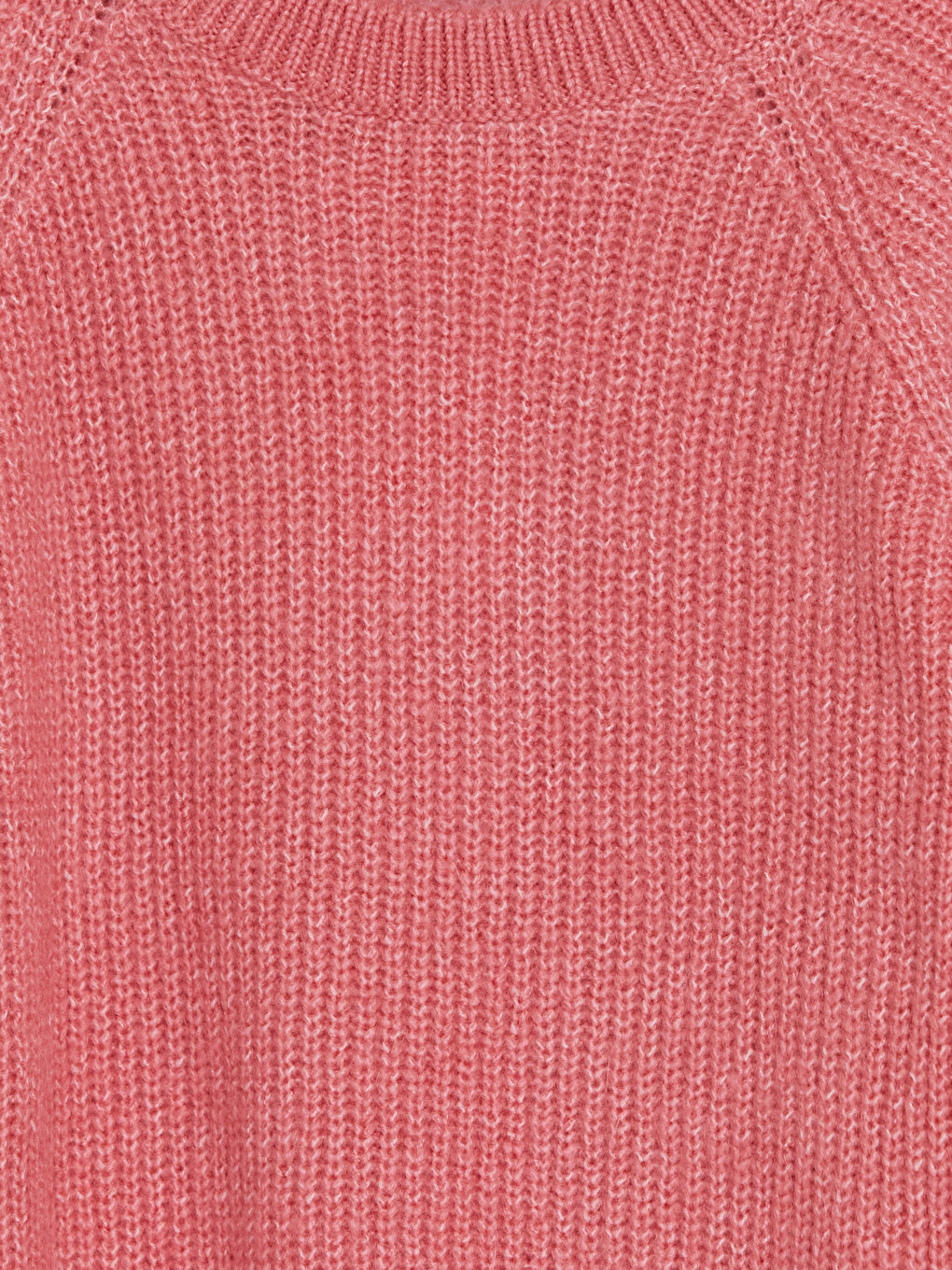 Pembe Bisiklet Yaka Kız Çocuk Triko Kazak-1