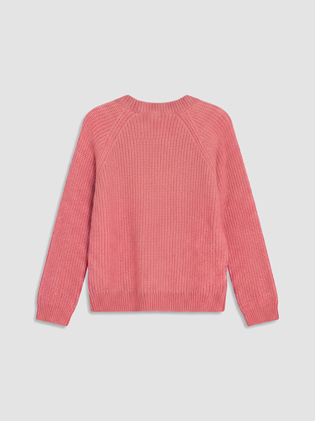 Pembe Bisiklet Yaka Kız Çocuk Triko Kazak-2