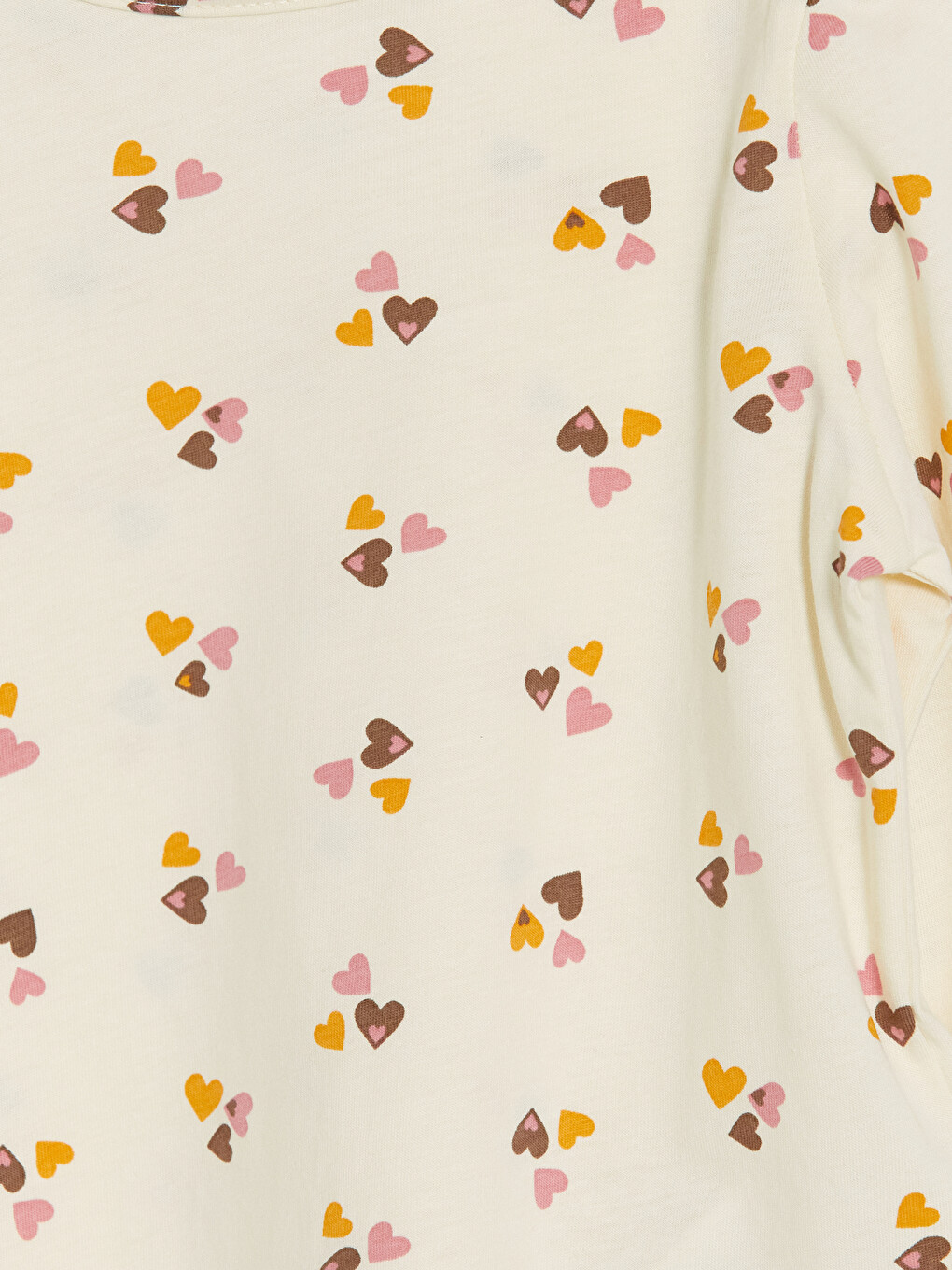 Heart Patterned Girls' Dungaree Set-5
