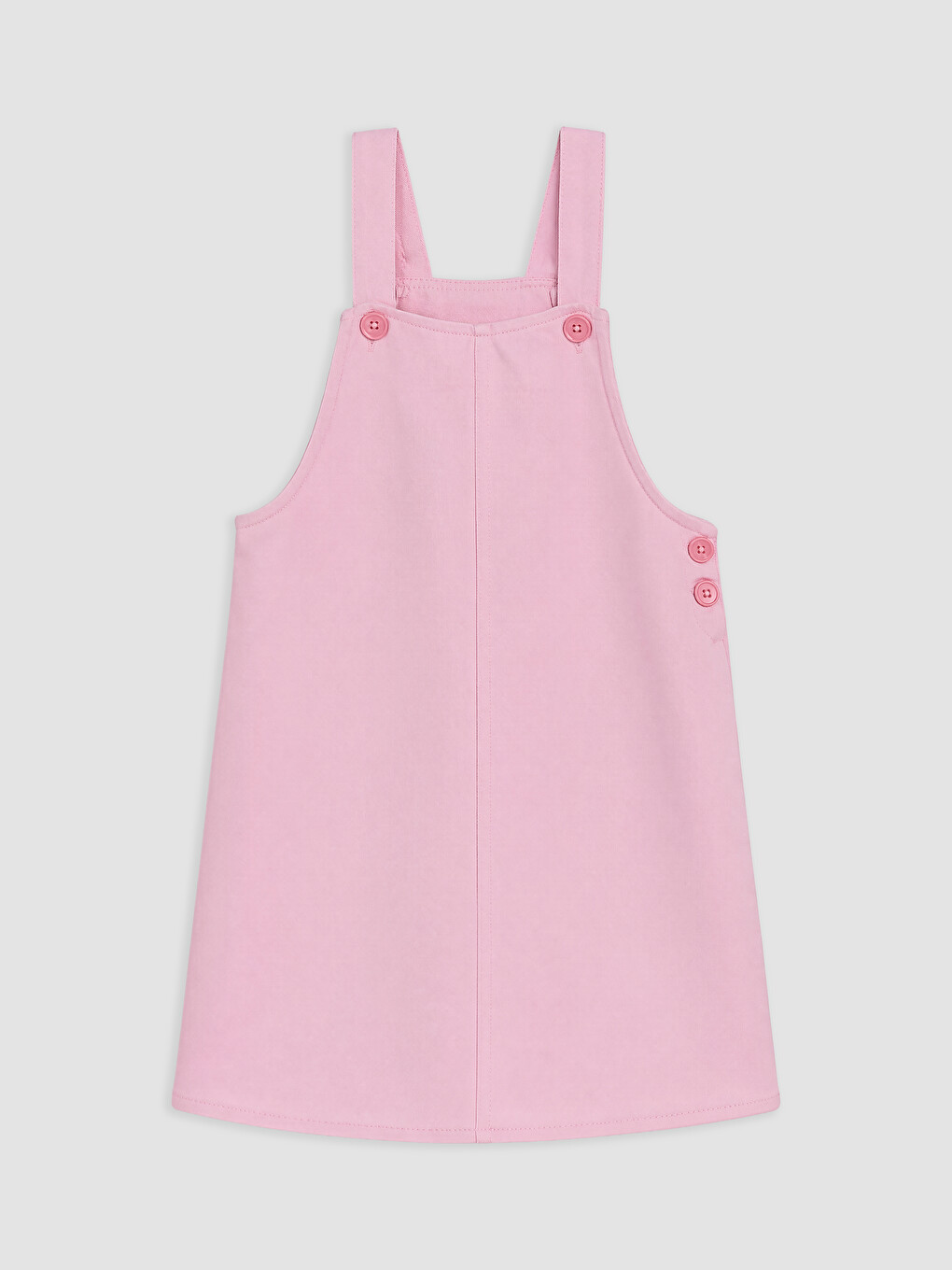 Pembe Çiçekli Kız Çocuk Salopet Takım-1