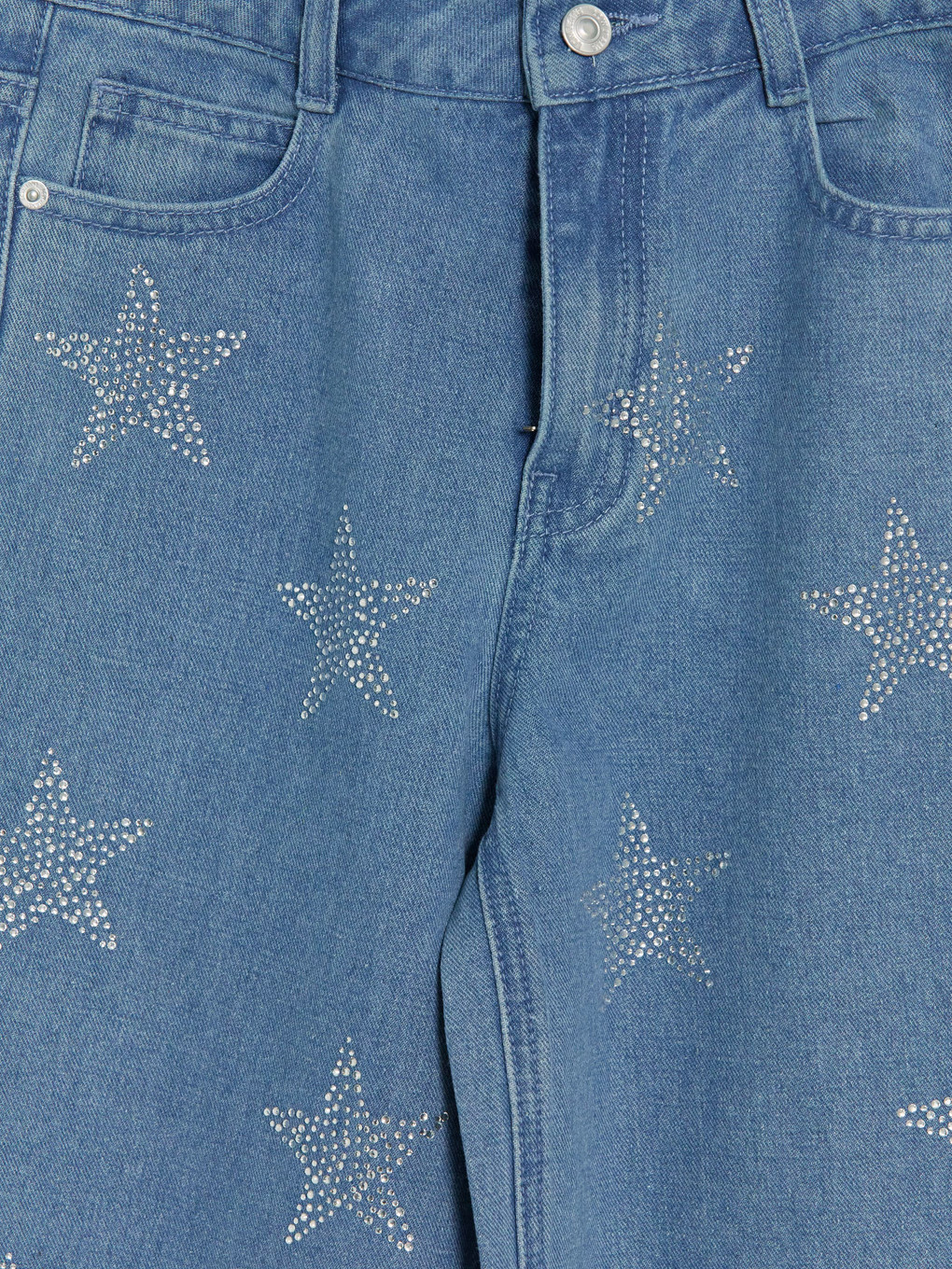 Regular Fit Stoned Girls' Jeans-1