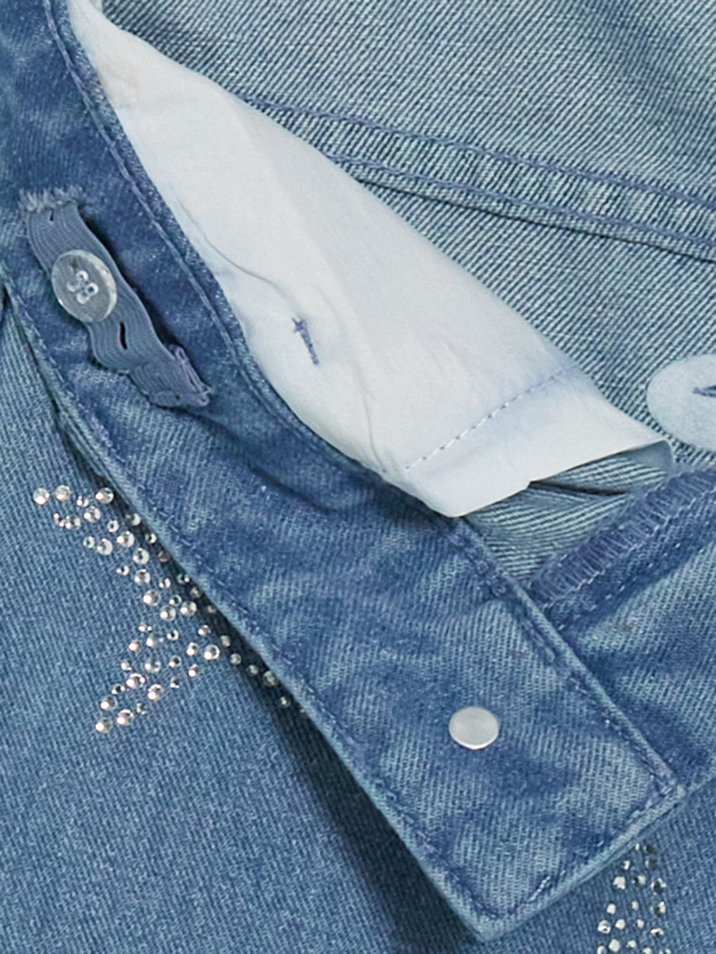 Regular Fit Stoned Girls' Jeans-3
