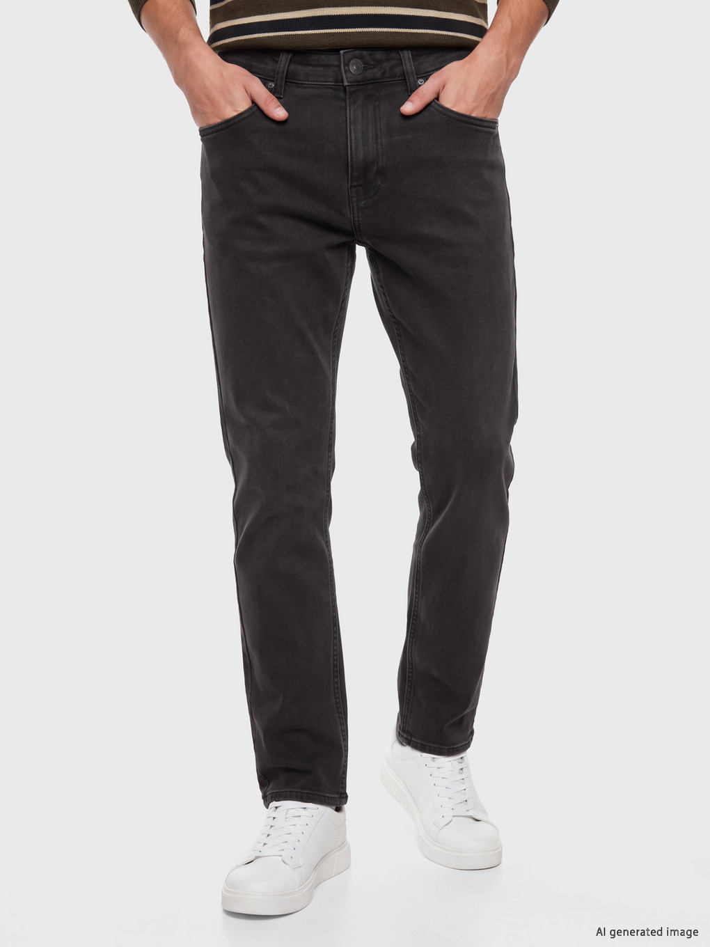 Antrasit 750 Slim Fit Şardonlu Jean-1