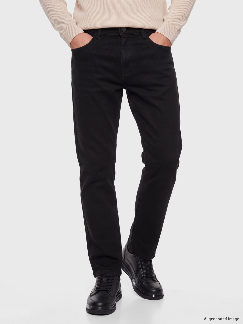 Siyah 779 Regular Fit Polarlı Jean-1