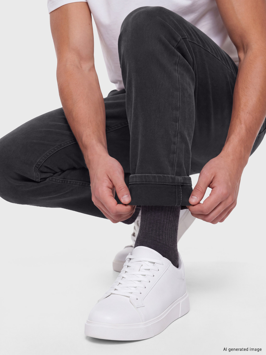 Antrasit 700 Straight Fit Şardonlu Jean-2
