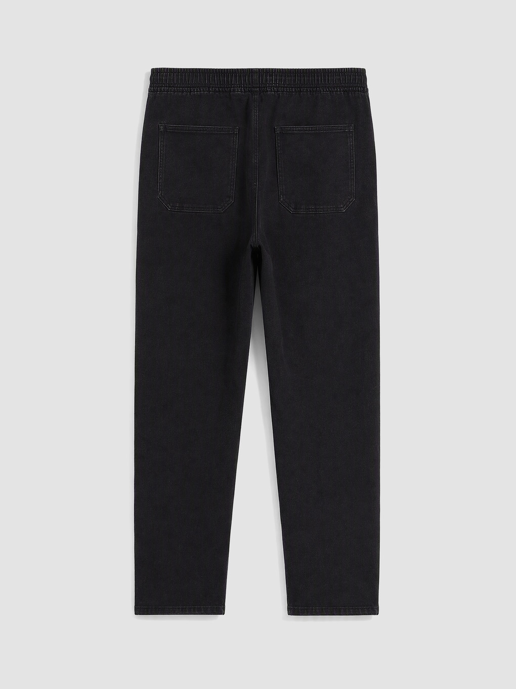 Siyah Straight Fit Şardonlu Jean-3