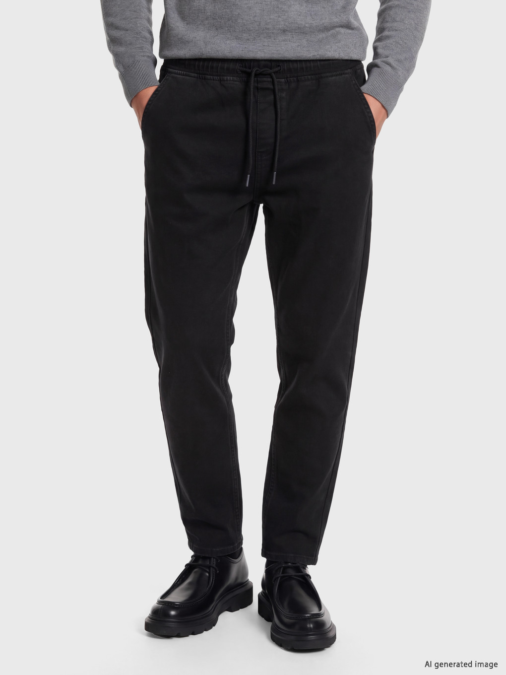 Siyah 700 Straight Fit Şardonlu Jean-1