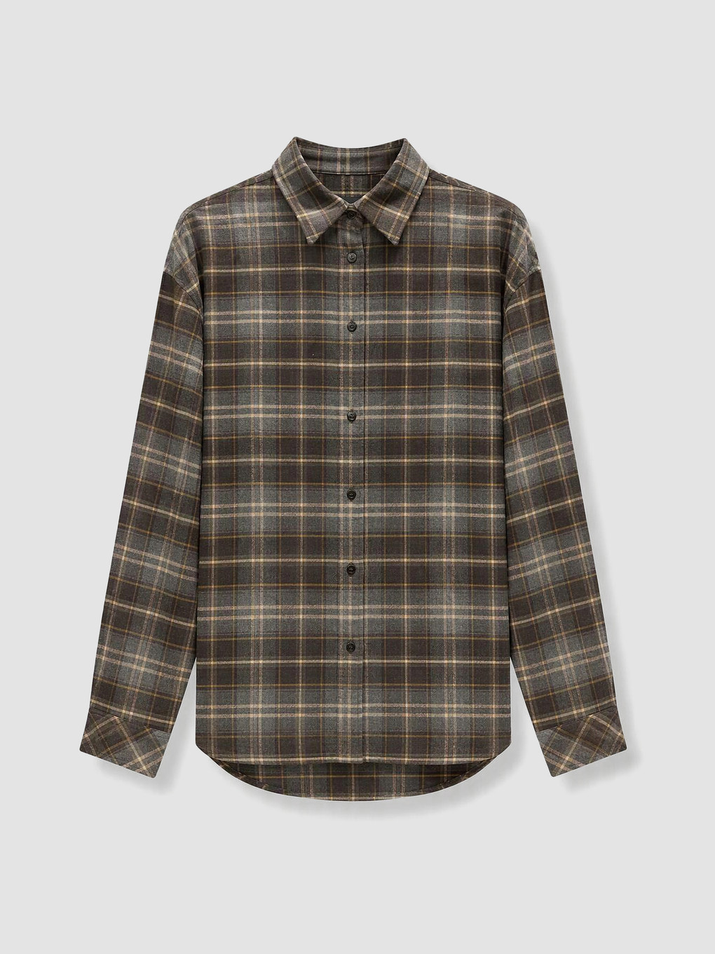 Woman Brown Flannel Shirt
