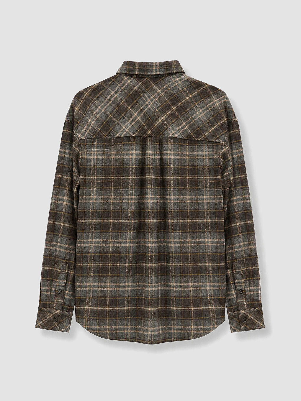 Woman Brown Flannel Shirt-1