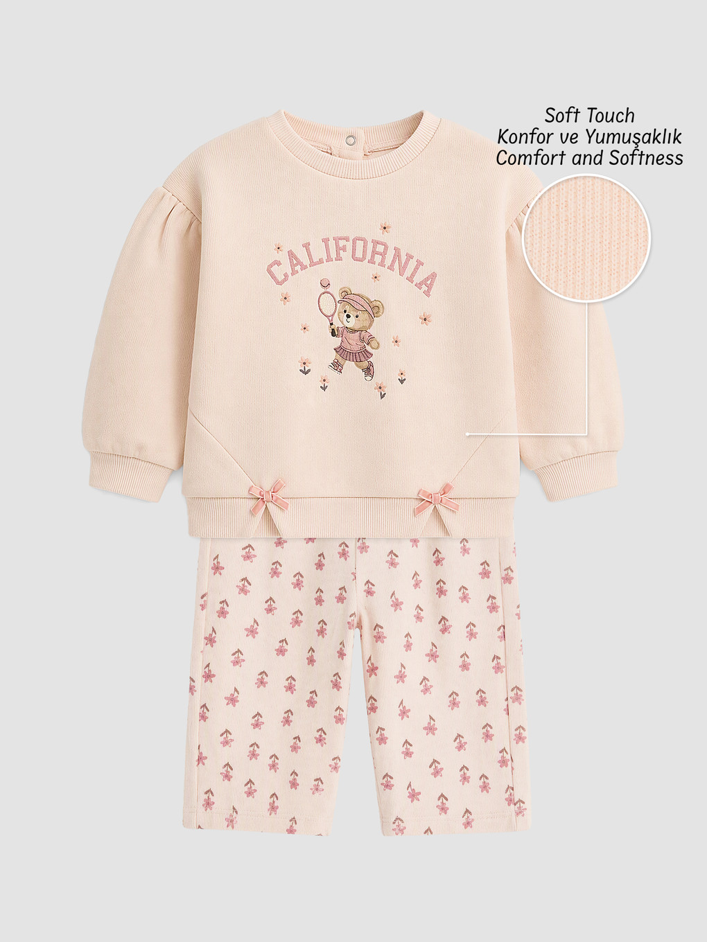 Printed Baby Girls' Soft Touch Set