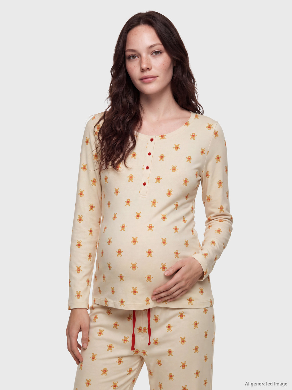 Crew Neck Maternity Pyjamas Set-1
