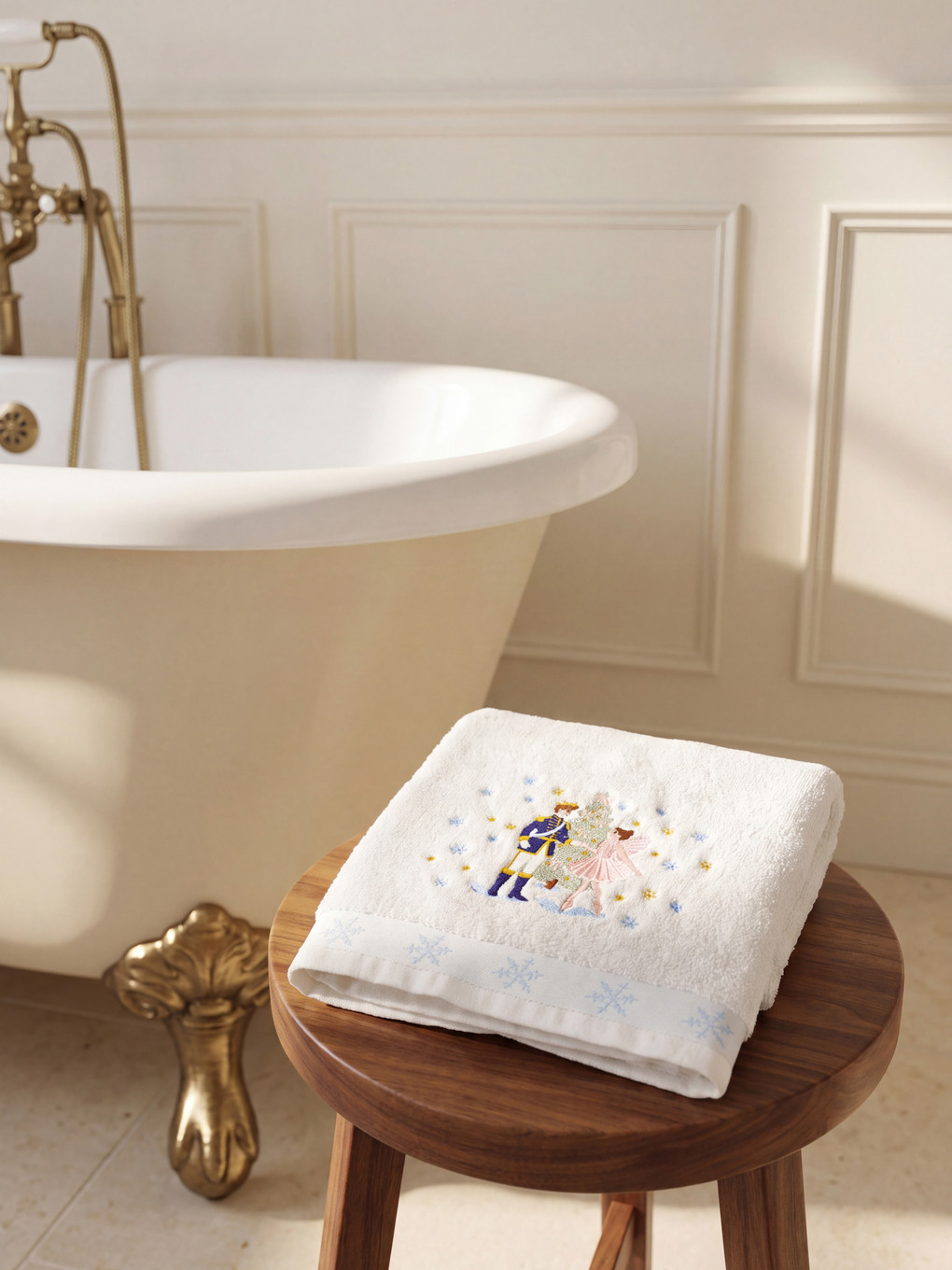 Embroidered Cotton Face Towel 50x80 Cm