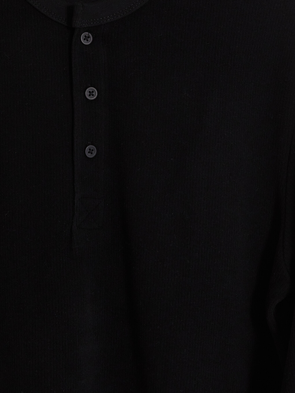 Siyah Bisiklet Yaka Erkek Sweatshirt-2