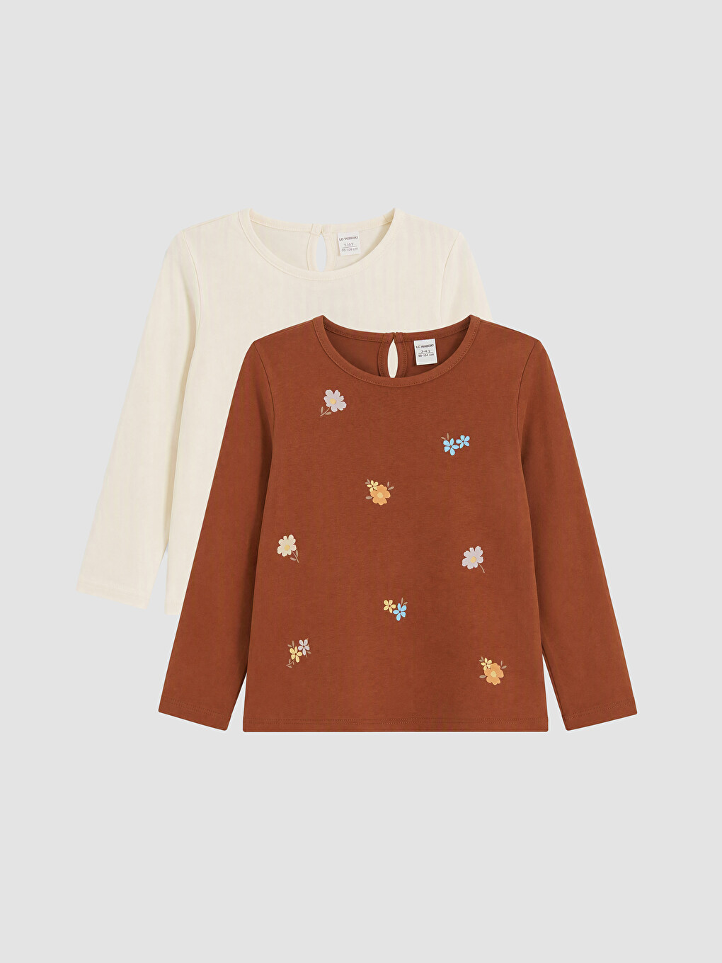 Crew Neck Girls' T-shirt 2 Pack