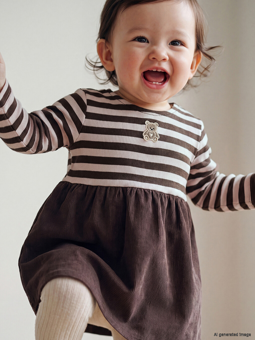 Embroidered Baby Girls' Velvet Dress