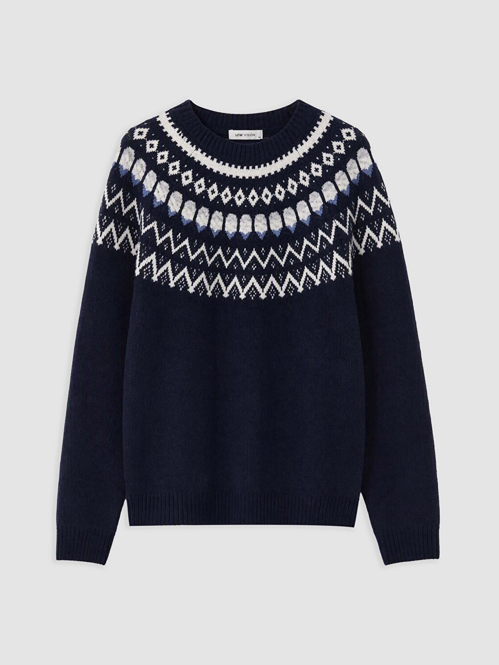 Crew Neck Patterned Men's Sweater-4