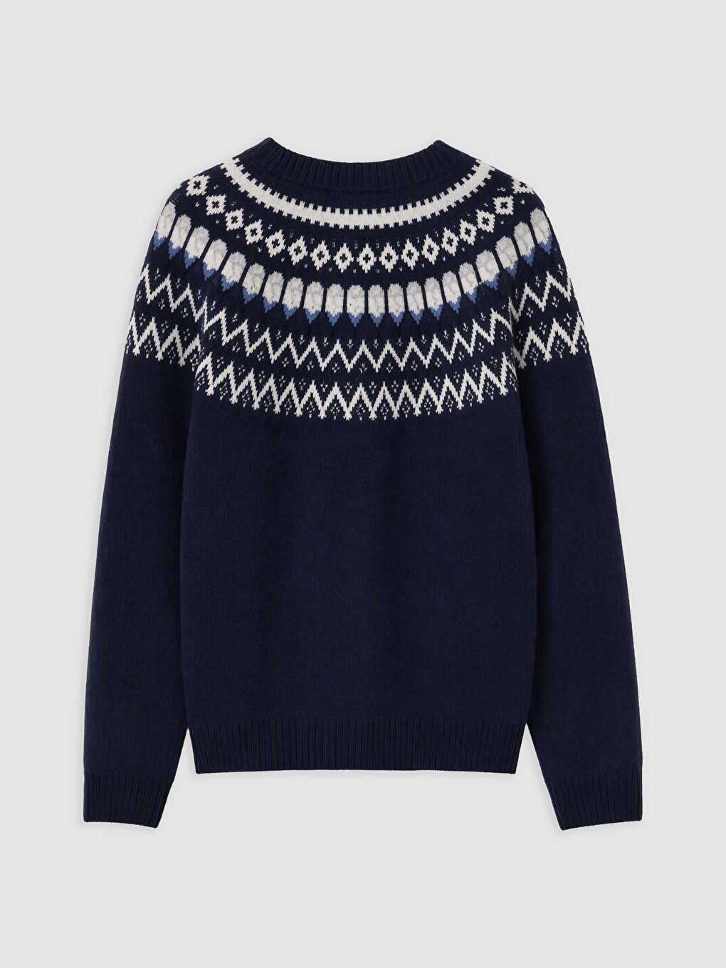 Crew Neck Patterned Men's Sweater-5