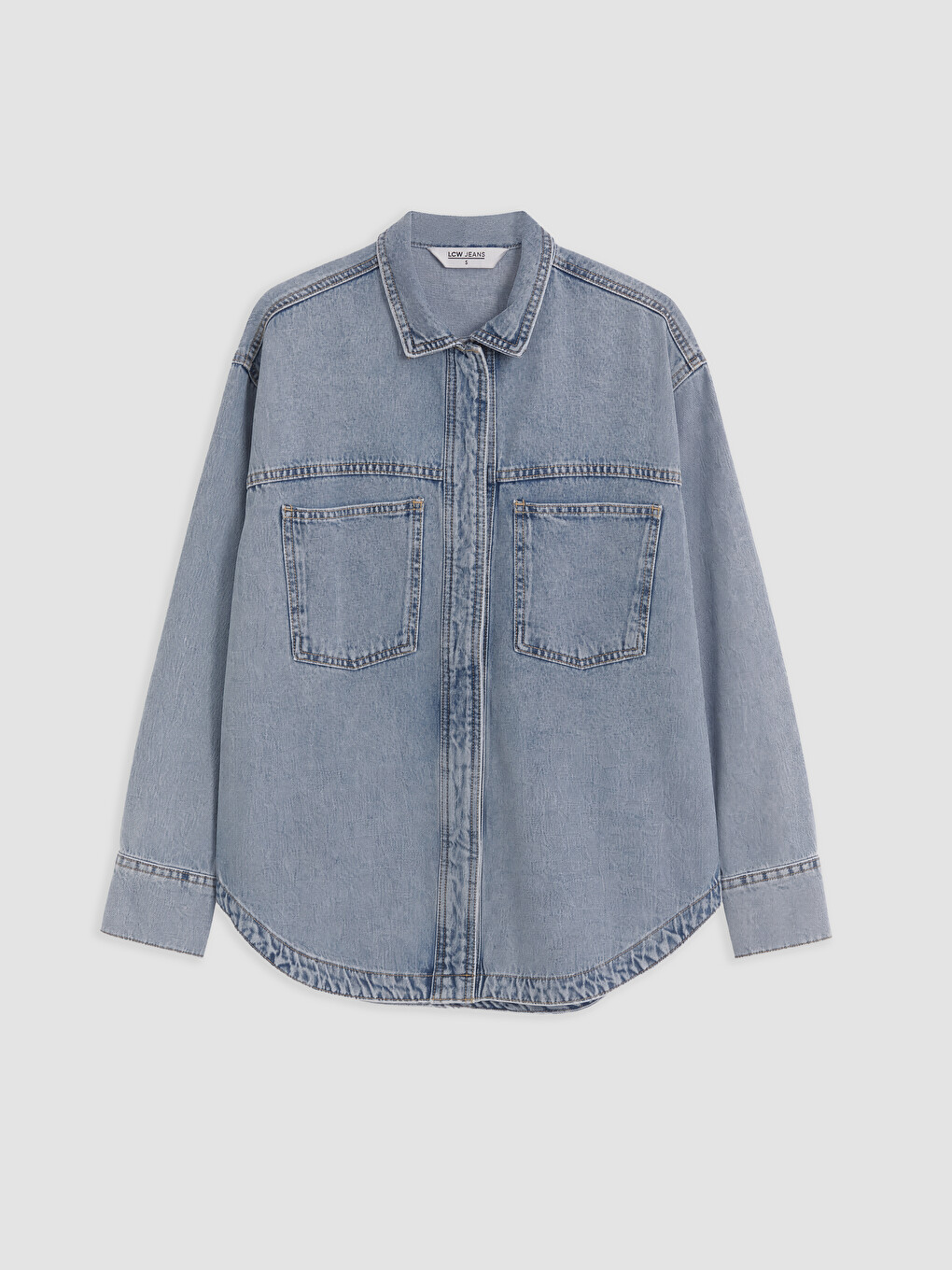Oversize Women's Jean Shirt-4