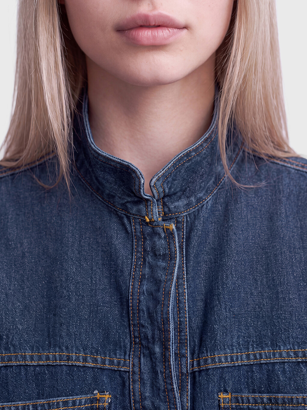 Oversize Women's Jean Shirt-2