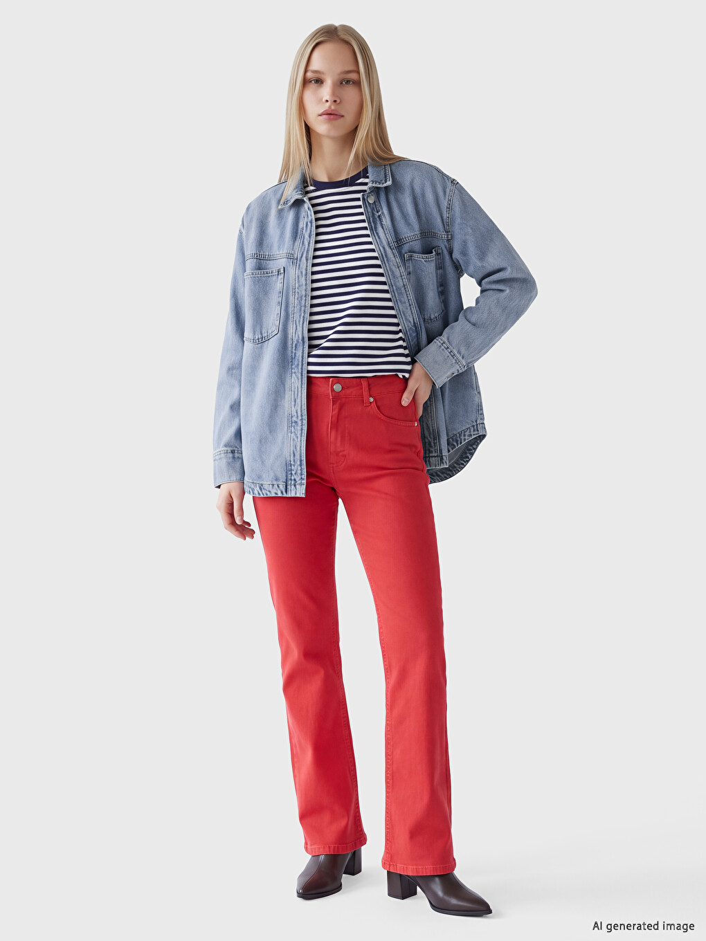 Oversize Women's Jean Shirt-1