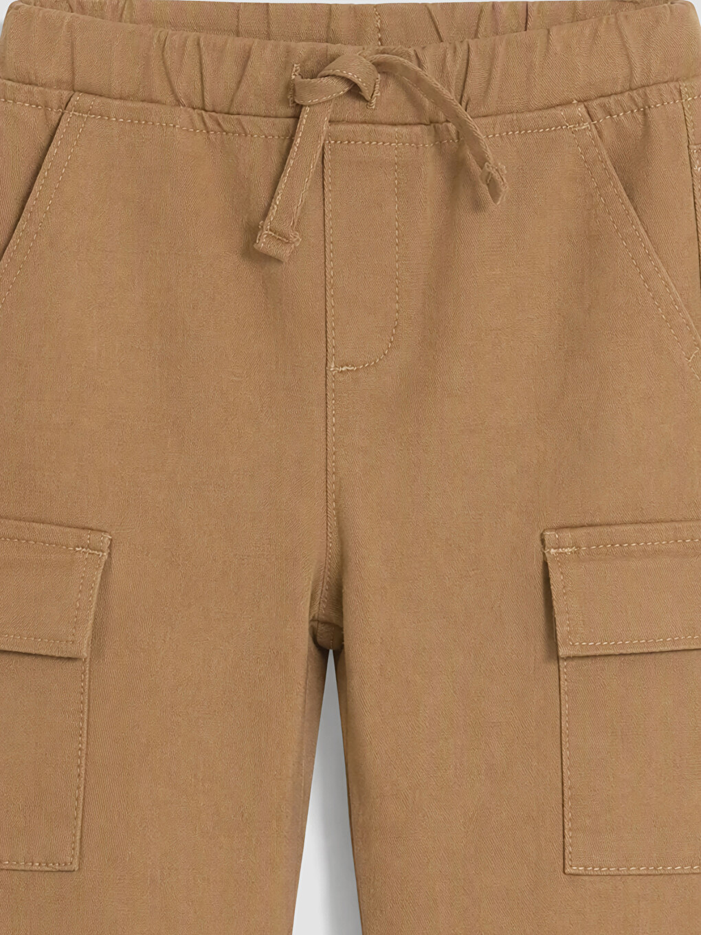 Bej Regular Fit Erkek Çocuk Kargo Pantolon-1