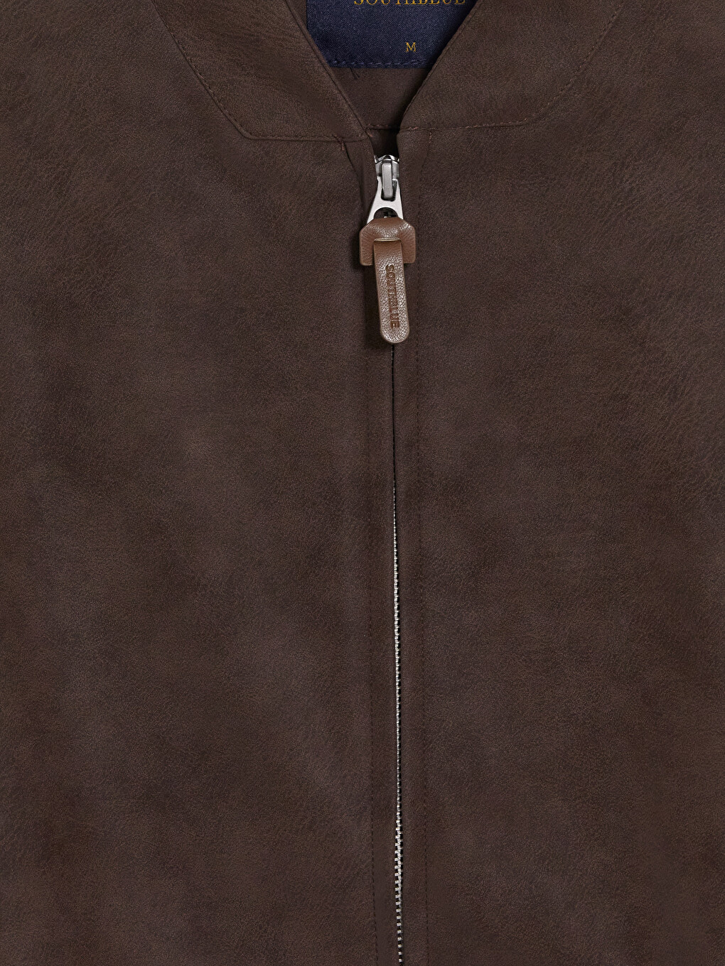 Kahverengi Regular Fit Erkek Süet Bomber Ceket-6