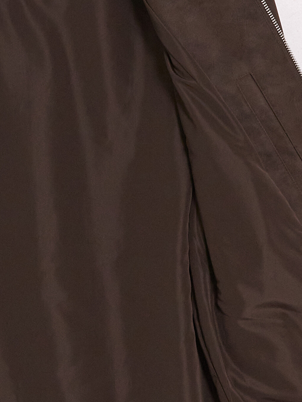 Kahverengi Regular Fit Erkek Süet Bomber Ceket-8