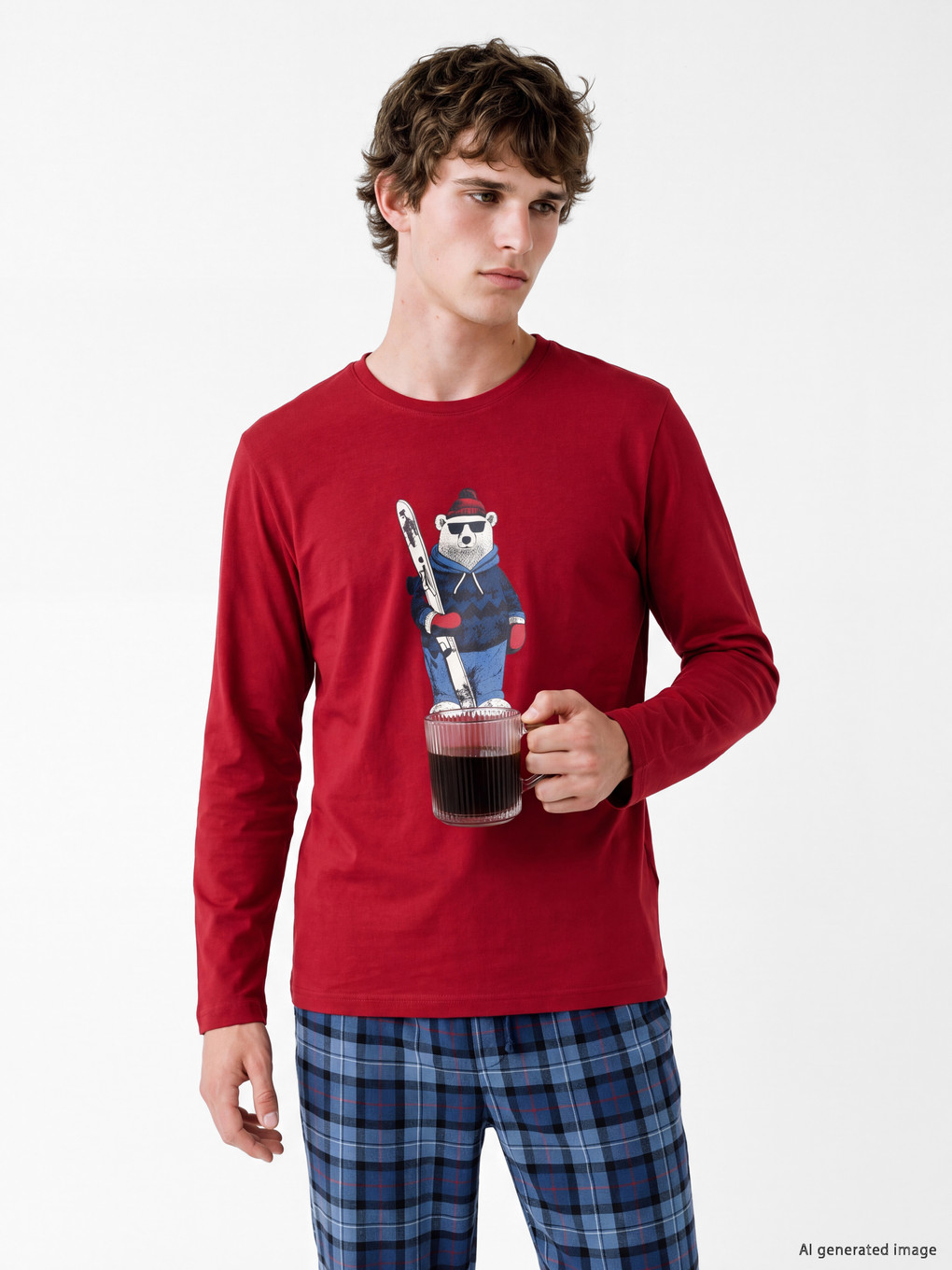 Man Navy Pyjama Set-1