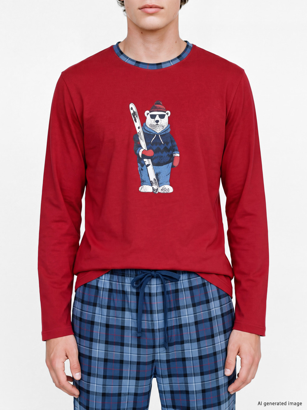 Man Navy Pyjama Set-2