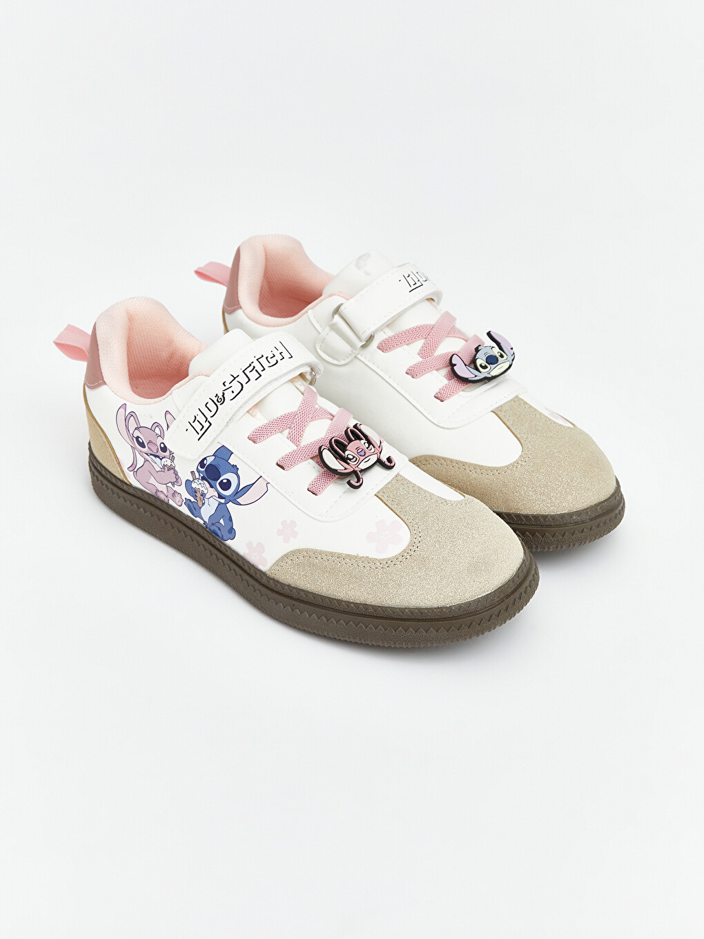 Pembe Lilo ve Stitch Baskılı Kız Çocuk Spor Ayakkabı