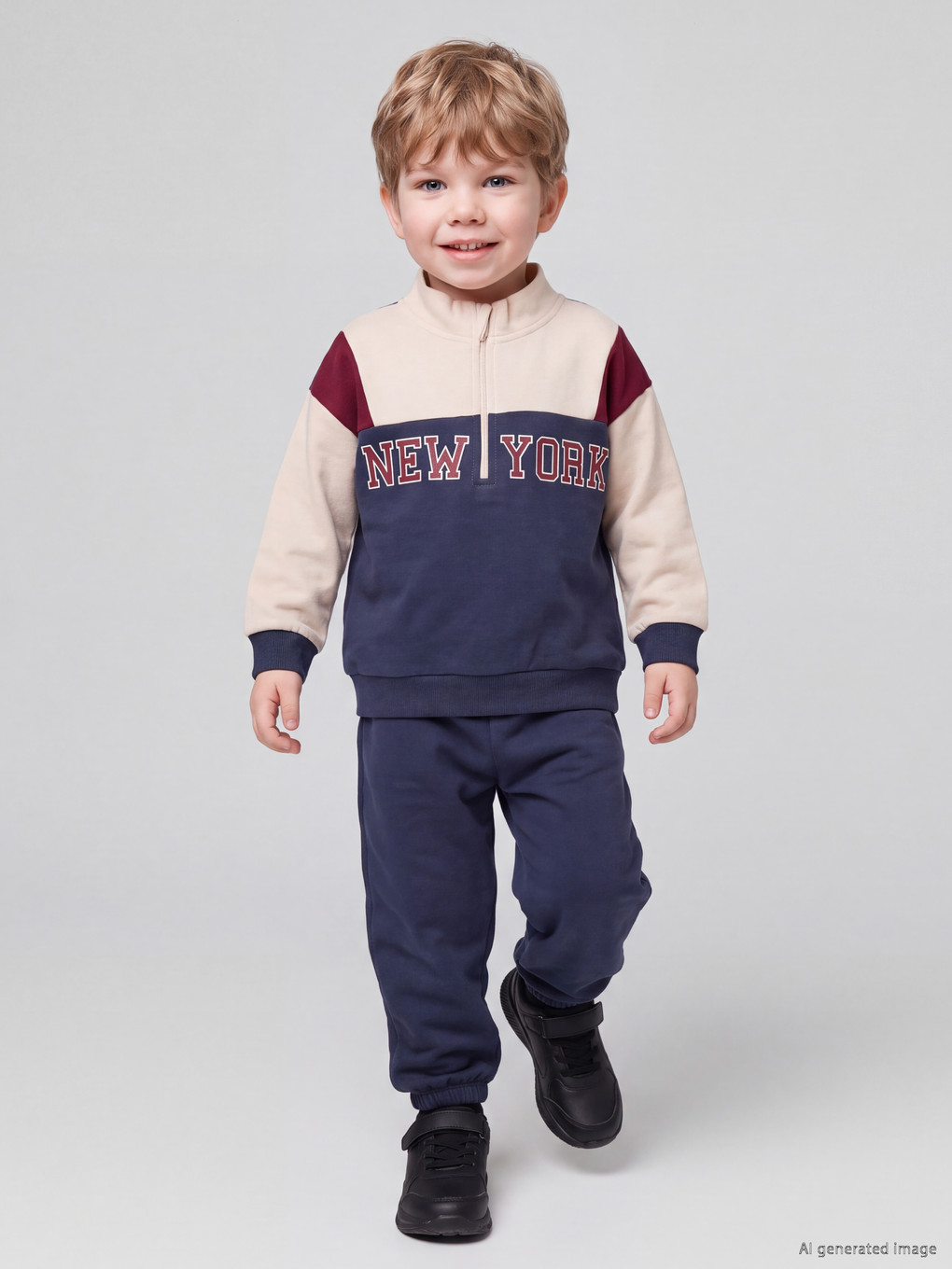  NYC Printed Baby Boys' Tracksuit Set
