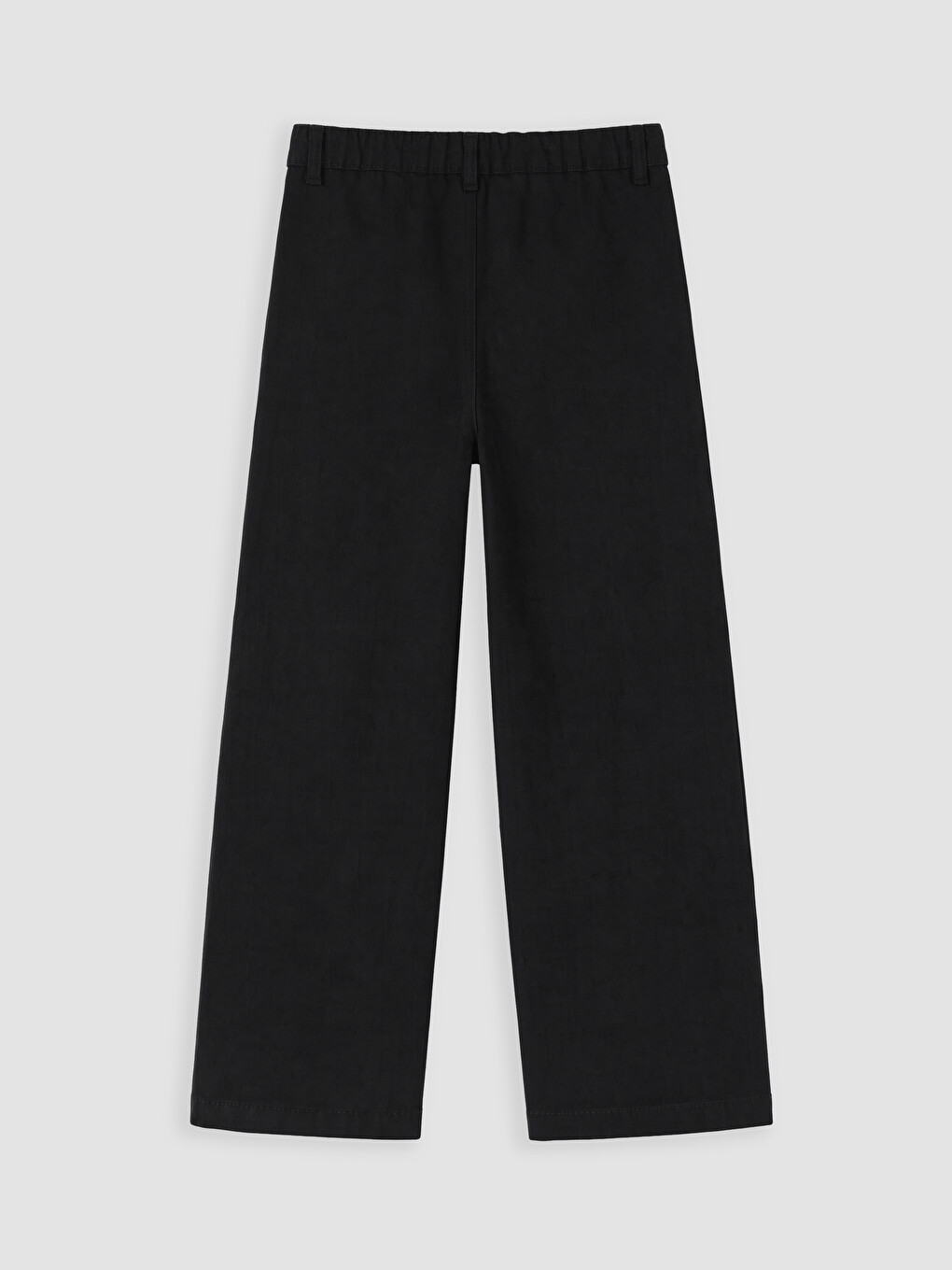 Siyah Beli Lastikli Kız Çocuk Jean Pantolon-2