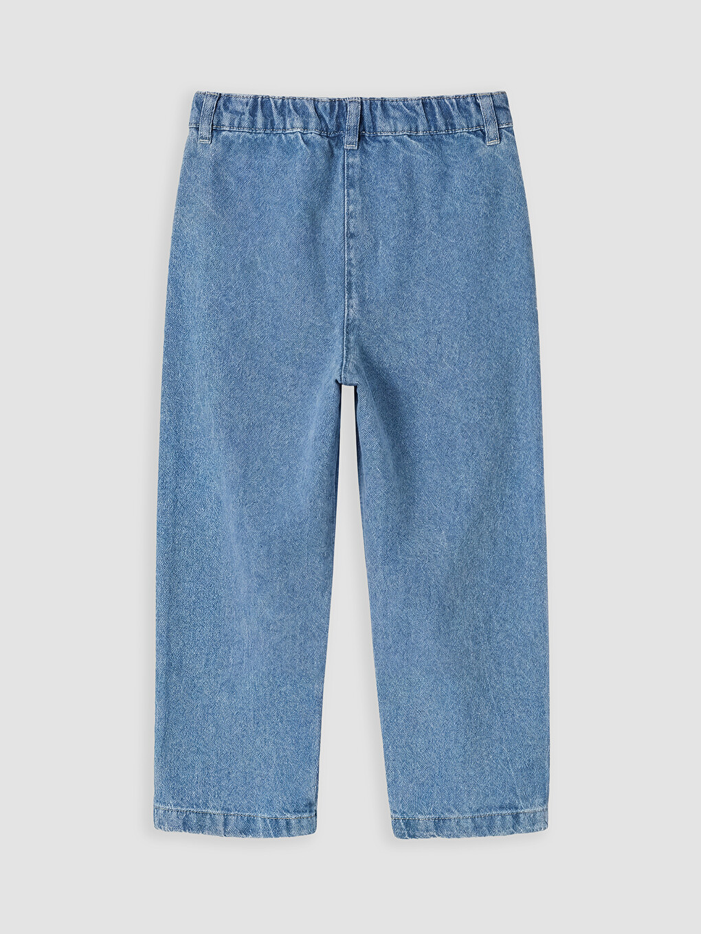 Mavi Beli Lastikli Kız Çocuk Jean Pantolon-2