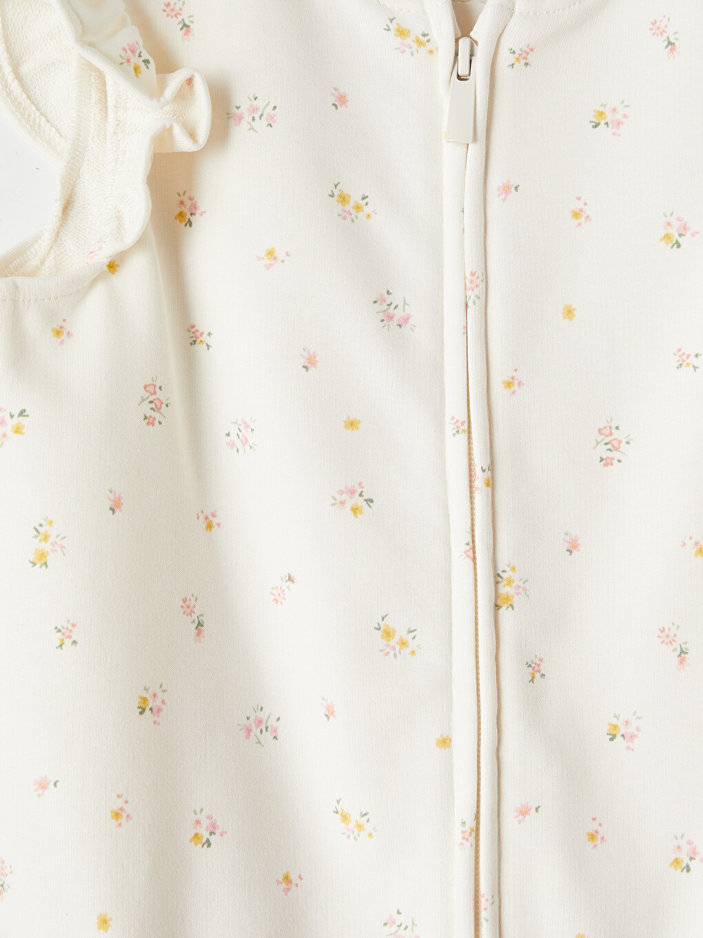 Girl Ecru Knit Gilet-1