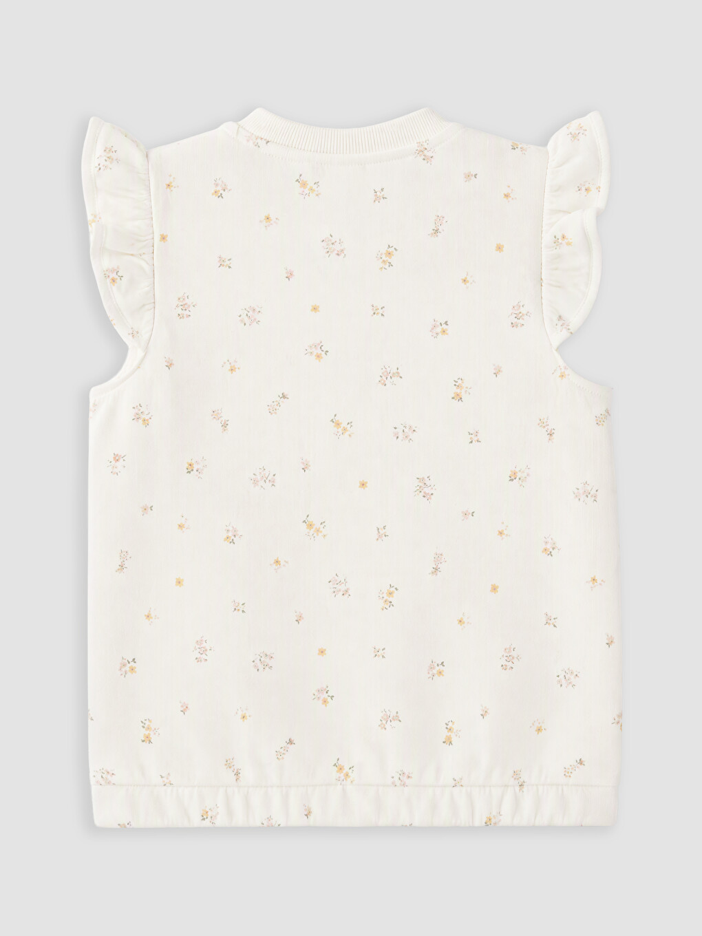 Girl Ecru Knit Gilet-2