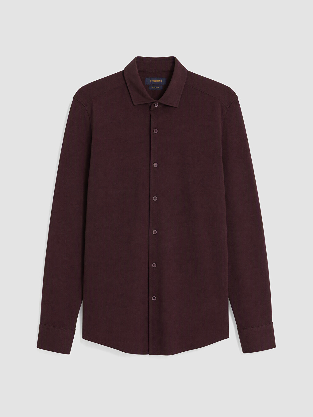 Bordo Slim Fit Gömlek Yaka Erkek Gömlek