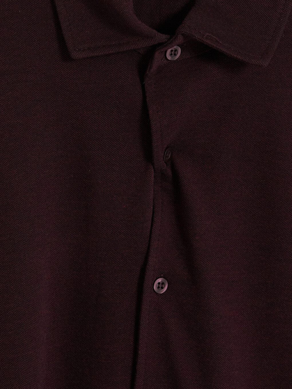 Bordo Slim Fit Gömlek Yaka Erkek Gömlek-1