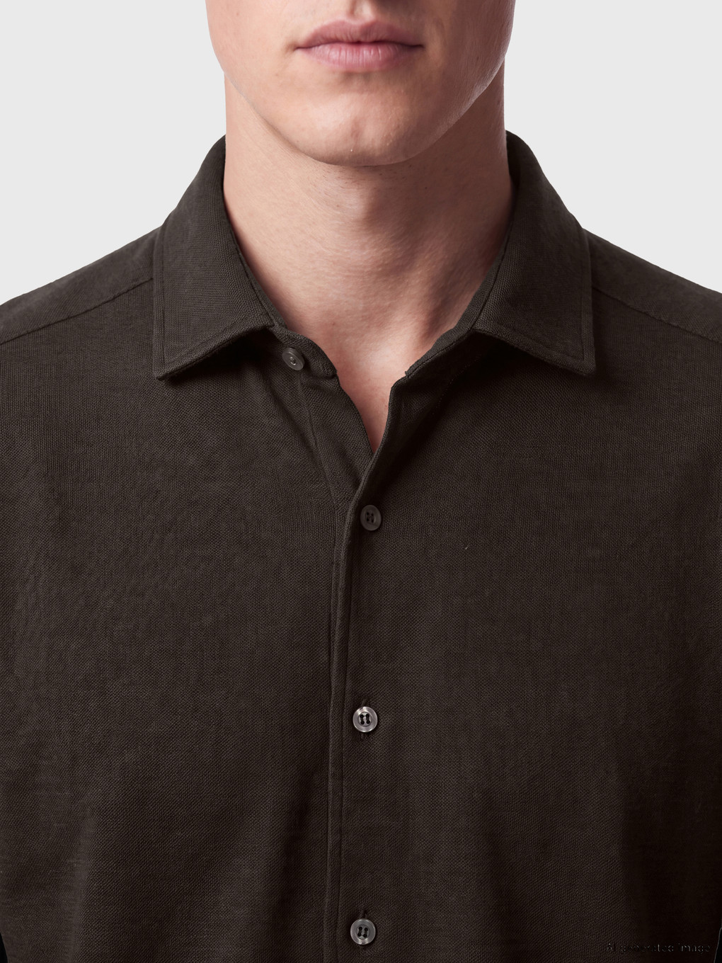 Kahverengi Slim Fit Erkek Gömlek-2