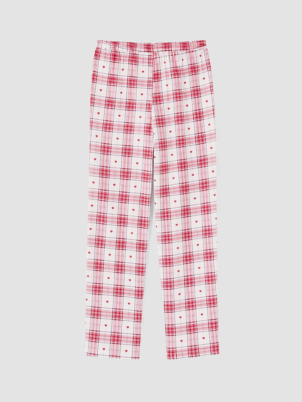 Kırmızı Ekose Kadın Pijama Altı-2