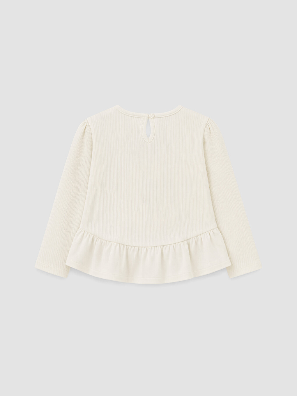 Crew Neck Bow Detailed Girls' T-shirt-2