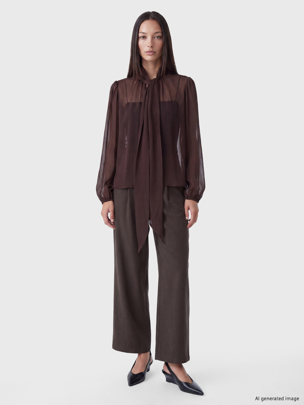 Woman Brown Blouse-1