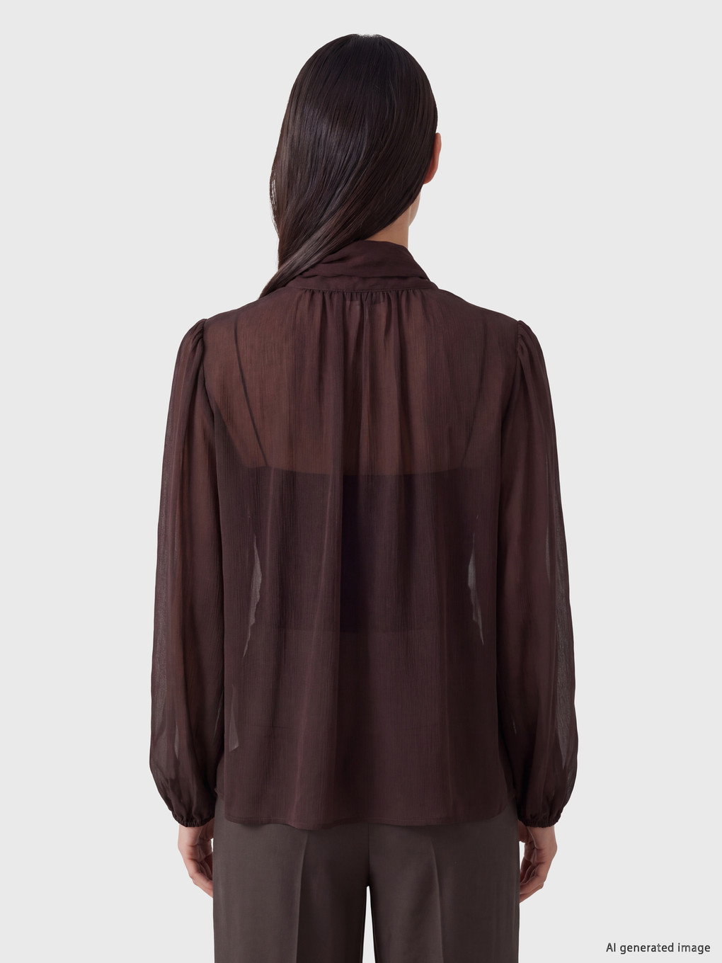Woman Brown Blouse-3