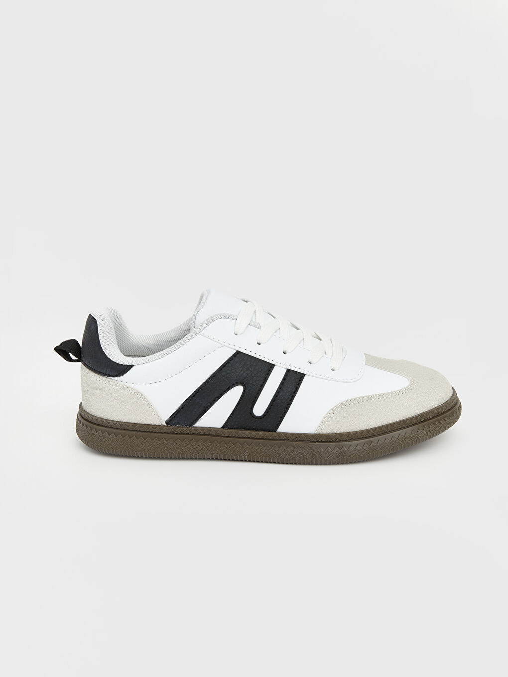 Beyaz Süet Görünümlü Erkek Çocuk Spor Ayakkabı-1